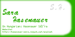 sara hasenauer business card